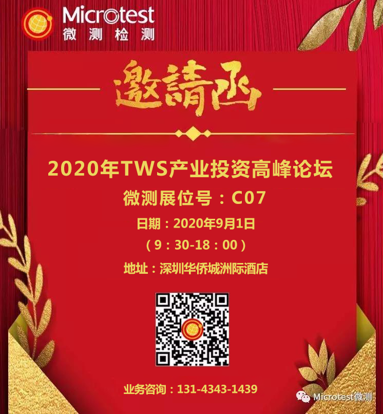 2020年TWS產業(yè)投資高峰論壇-微測檢測